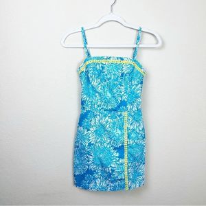 Lilly Pulitzer Jesse Skort Dress Illusion Romper in Ariel Blue Size 00